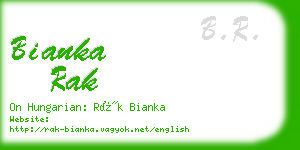 bianka rak business card